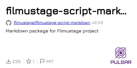 filmustage script.